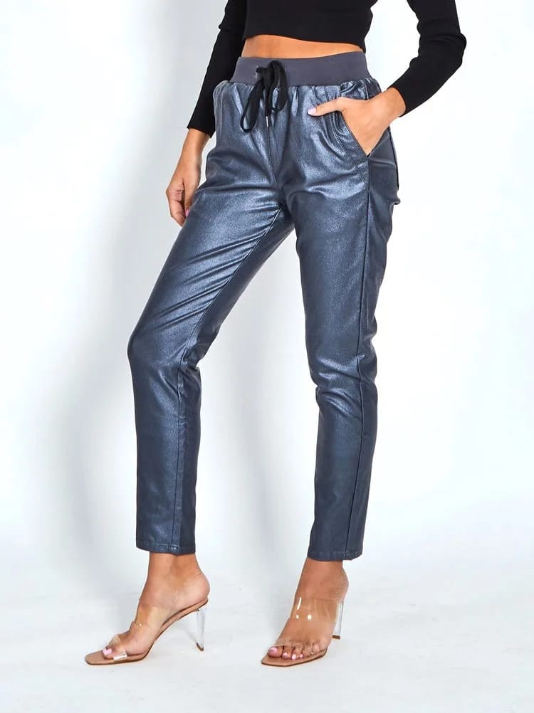 Metallic Jogger Charcoal Monaco Jeans