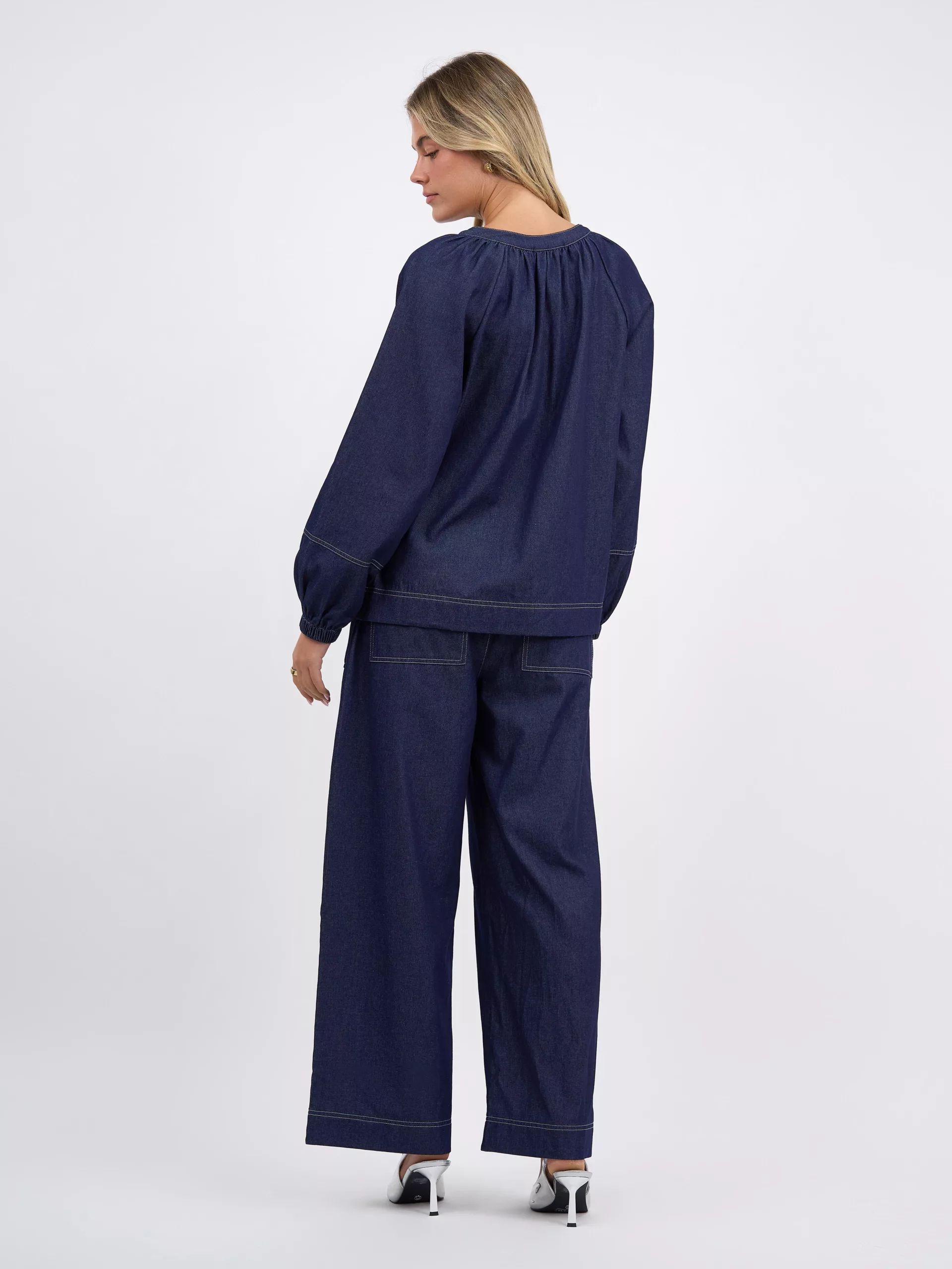 Stitch Detail Denim Top Denim Liberty Rose Stitch Detail Denim Top Denim Liberty Rose