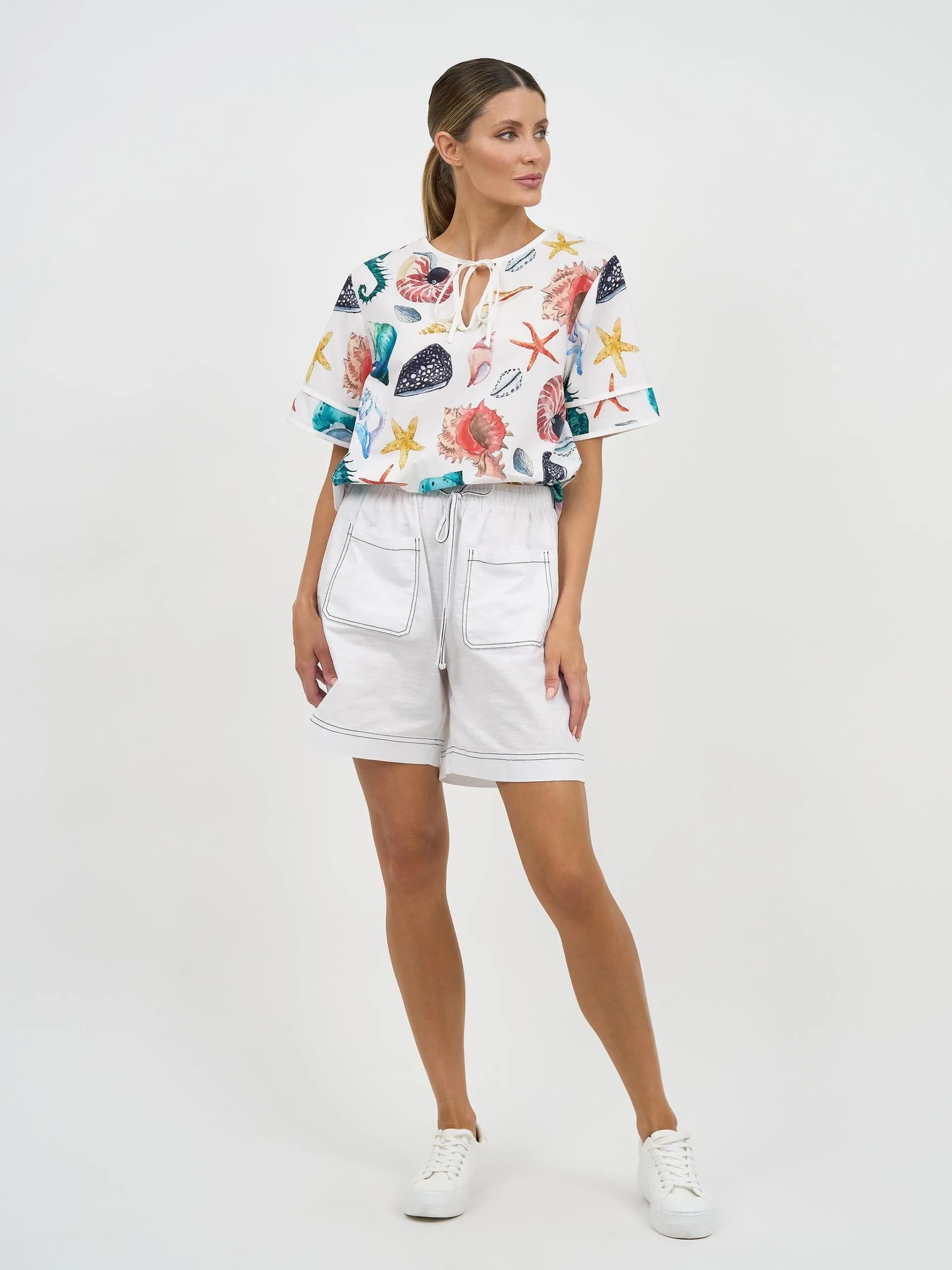 Trim Detail Tie Top Seahorse Liberty Rose