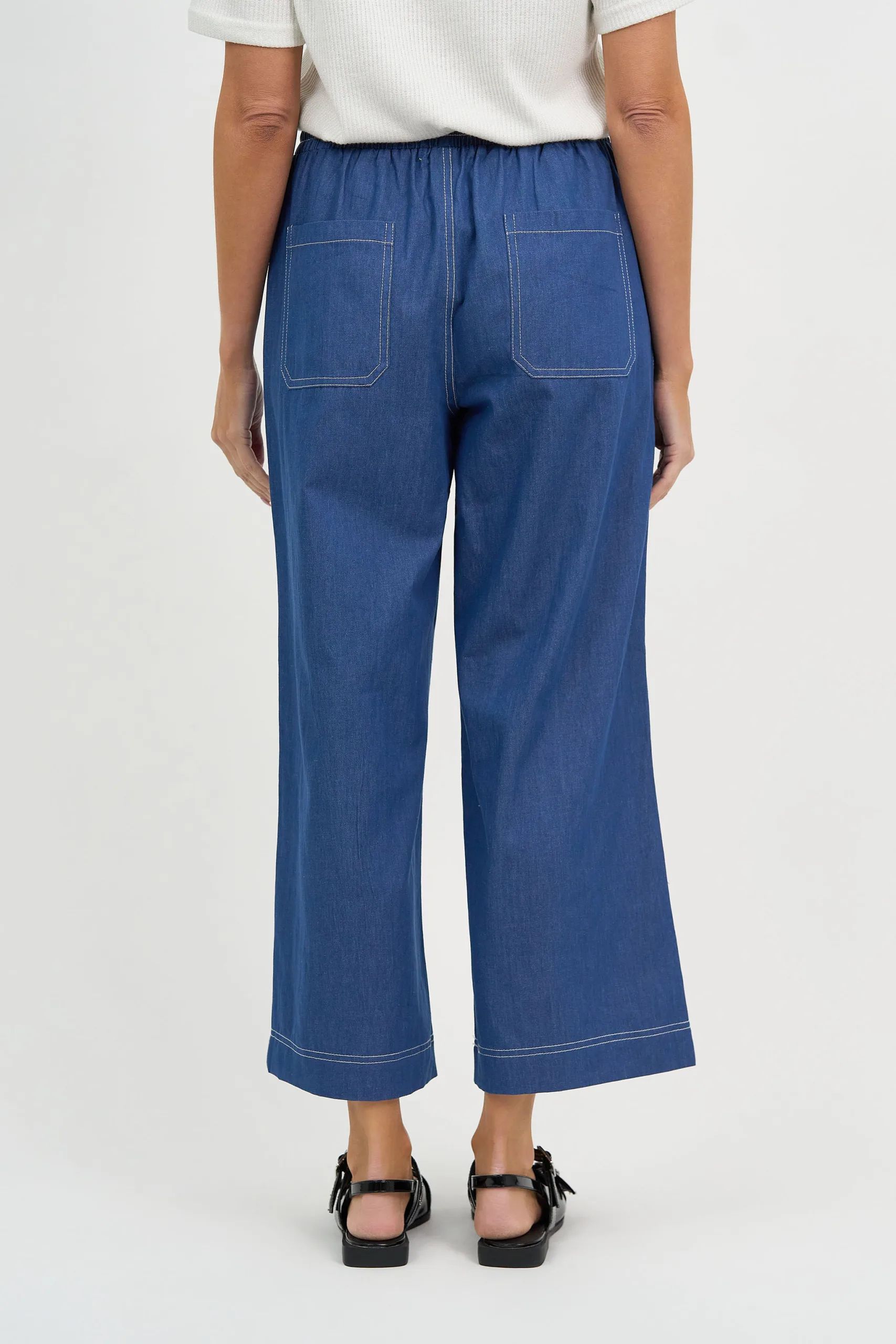 Drawstring Waist Denim Light Denim Liberty Rose