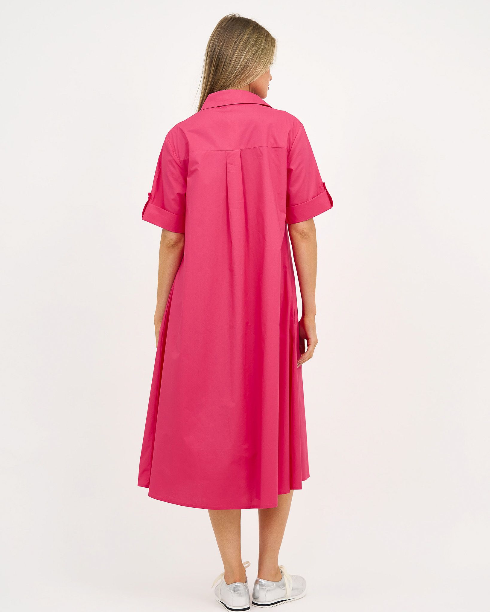 Cotton Relaxed Shirt Dress Watermelon Liberty Rose