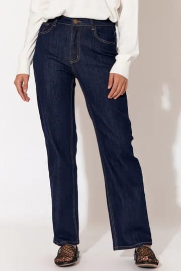 Straight Leg Jean Dark Denim adorne Straight Leg Jean Dark Denim adorne