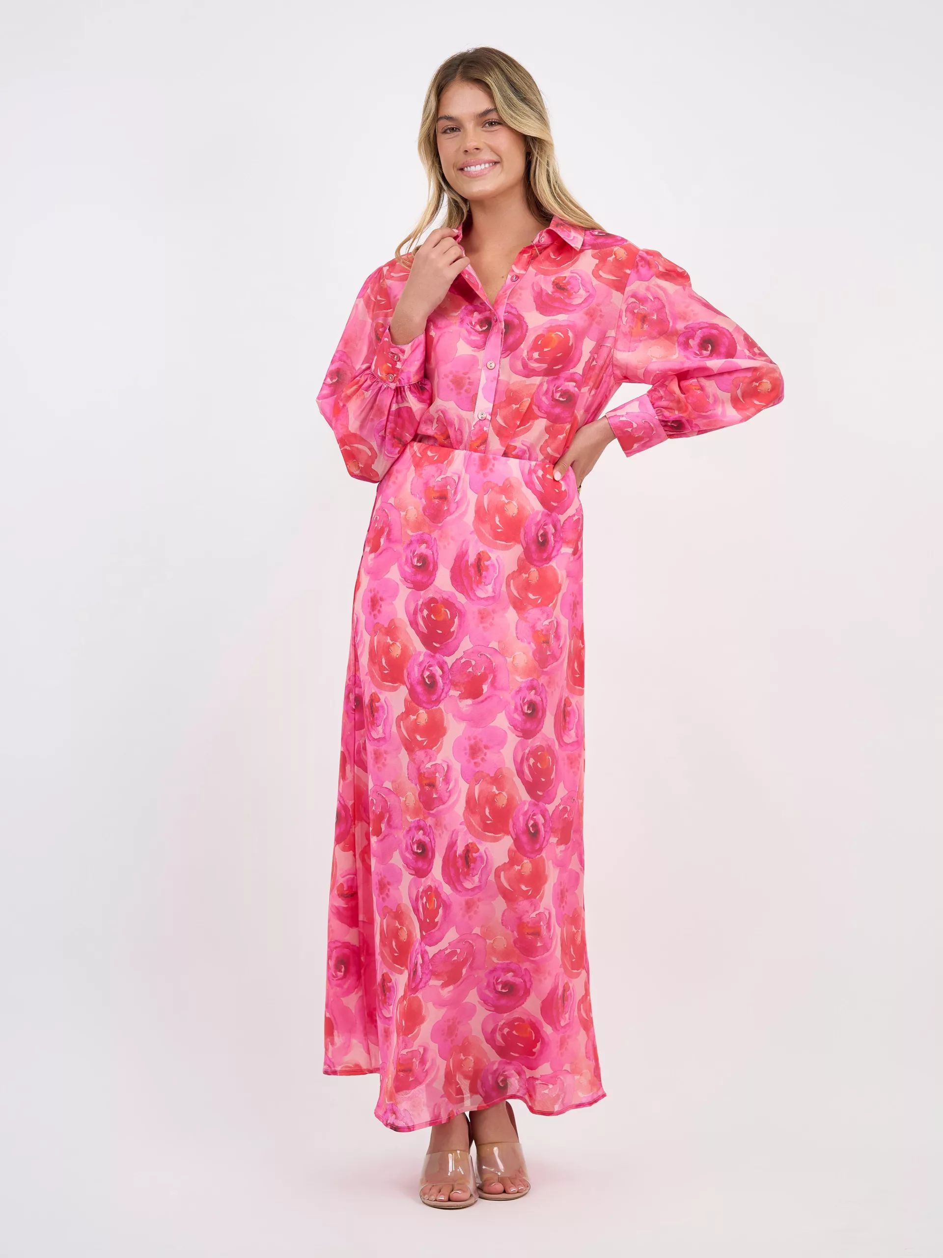 Bias Cut Skirt Red Liberty Rose Bias Cut Skirt Red Liberty Rose