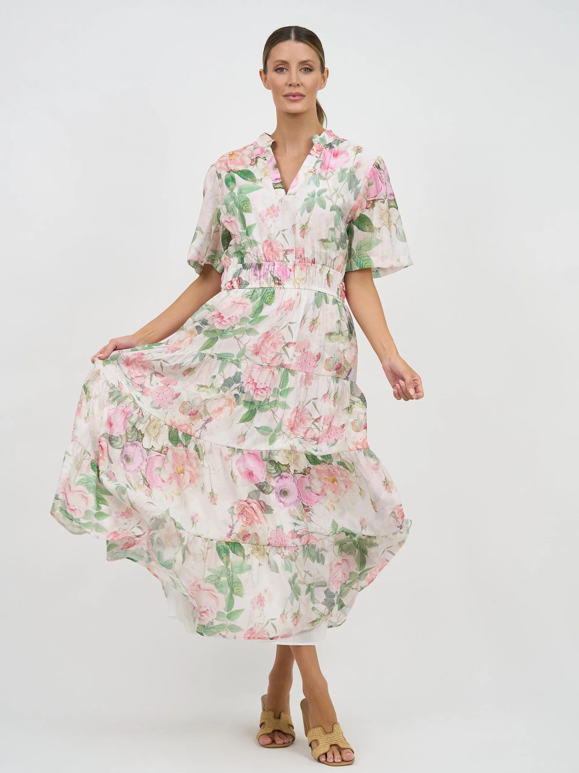 Tier Detail Dress Natural Liberty Rose