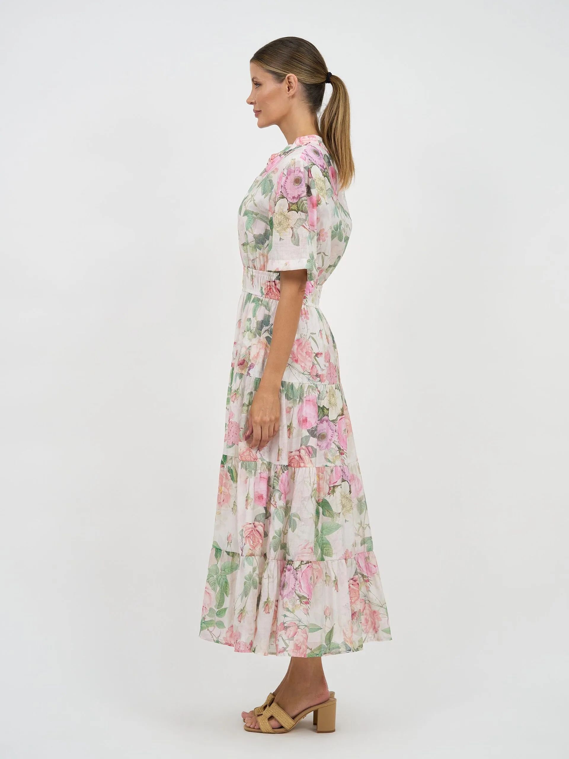 Tier Detail Dress Natural Liberty Rose