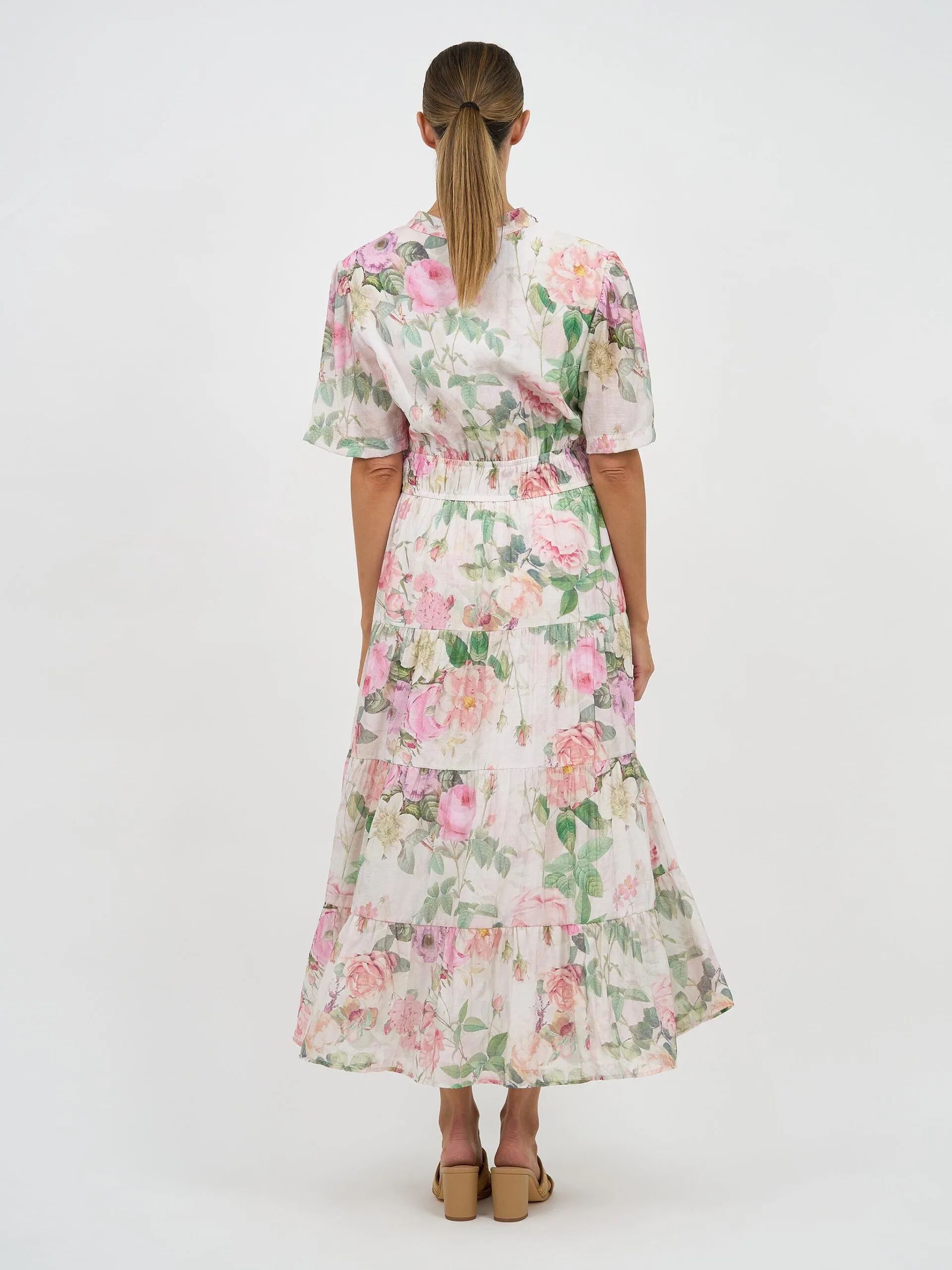 Tier Detail Dress Natural Liberty Rose