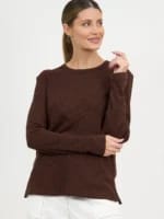 Metallic Ribbed Knit Top Camel Liberty Rose Metallic Ribbed Knit Top Camel Liberty Rose