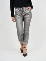 Wet Look Jogger Pant Navy La Strada