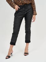 Wet Look Jogger Pant Navy La Strada