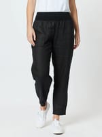 Jersey Waist Linen Pant Navy Gordon Smith