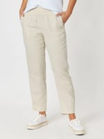 Jersey Waist Linen Pant Navy Gordon Smith