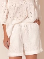 Relaxed Broderie Short Orange adorne