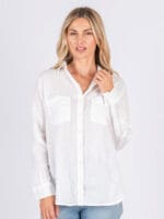 Classic Linen Shirt Khaki Worthier