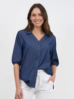 Denim Button Through Top