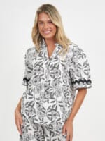 Vee Neck Linen Top