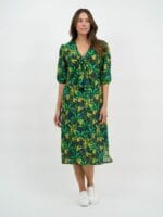 Tie Bust Linen Dress