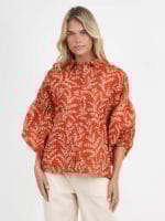 Linen Puff Sleeve Shirt