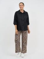Stitch Detailed Linen Shirt