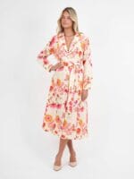 Lapel Collar Linen Coat Dress