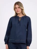 Stitch Detail Cotton Top