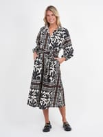 Button Through Linen Dress