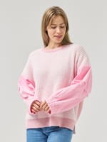 Denim Sleeved Knit Natural Worthier