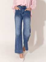 Patch Pocket Denim Jean Dark Denim adorne