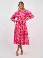 Cuffed Linen Shirt Dress