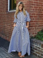 Bianca Belted Dress Orange Leoni