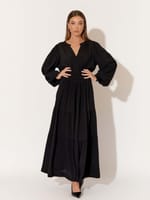 Vee Pleat Detail Dress