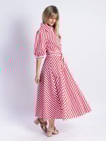 Bianca Belted Dress Orange Leoni