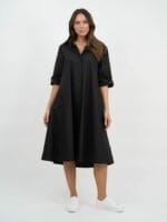Cotton Relaxed Shirt Dress Blue Liberty Rose