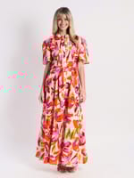 Short Sleeve Belt Dress