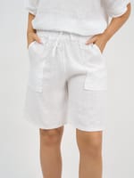 Linen Pocket Short Beige La Strada