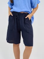 Linen Pocket Short Beige La Strada