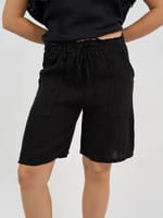 Linen Pocket Short Beige La Strada