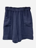 Linen Pocket Front Short Beige La Strada