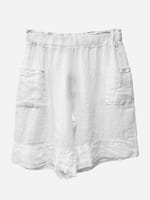 Linen Pocket Front Short Beige La Strada