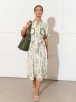Pocket Front Linen Dress