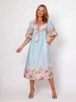 Tie Front Linen Dress