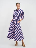 Bianca Belted Dress Orange Leoni
