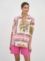 Frill Neck Tie Top Natural Liberty Rose