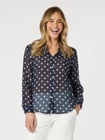 Sorrento Spot Sheer Shirt