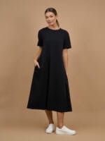 Cotton Jersey Dress Ink Liberty Rose