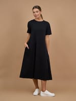 Cotton Jersey Dress Ink Liberty Rose