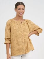 Relaxed Embroidered Shirt Navy Liberty Rose