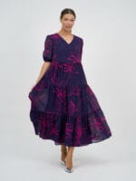 V-Neck Tier Maxi Dress