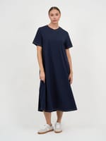 Cotton Jersey Dress Ink Liberty Rose
