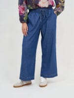 Drawstring Waist Denim Dark Denim Liberty Rose