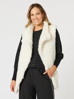 Minx Faux Fur Vest Black Hammock & Vine
